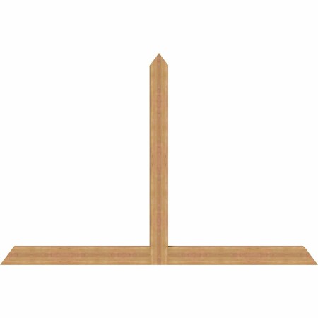 Ekena Millwork Portland Timber Gable Bracket, Western Red Cedar, 96"W x 64"H x 3 1/2"D x 5 1/2"F, 16/12 Pitch GBW096X64X0406POR00SWR